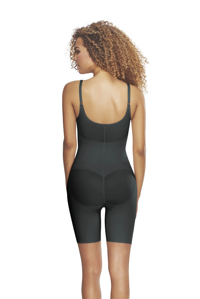 Butt-lifting Seamless Mid-Thigh Bodysuit Shapewear by TrueShapers® –