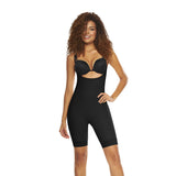 Open Bust Mid-Thigh Control Body Shaper with Removable Pads by TrueShapers®